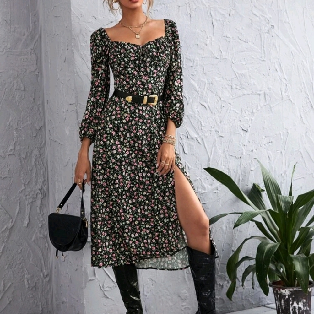 Floral print dress